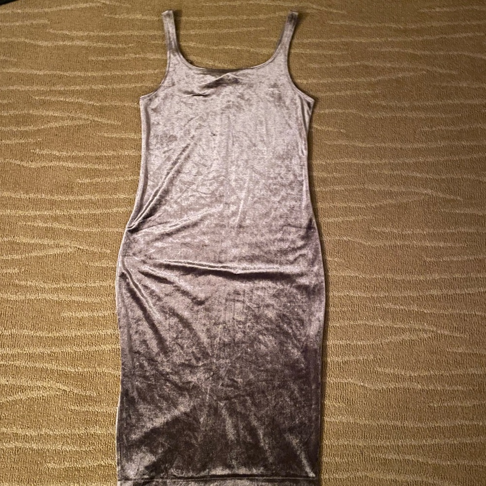 Zara - Velvet midi dress / light purple / size: S / GREAT CONDITION - Picture 7 of 8